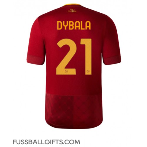 AS Roma Paulo Dybala #21 Fußballbekleidung Heimtrikot 2022-23 Kurzarm